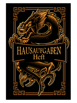 Hausaufgabenheft Drache