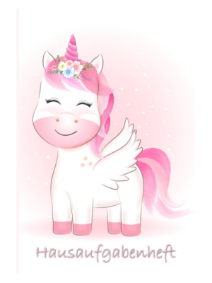Hausaufgabenheft Einhorn