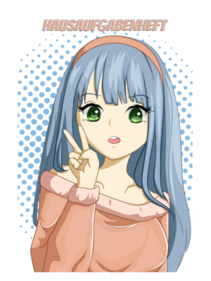 Hausaufgabenheft - Mangagirl Punktehintergrund