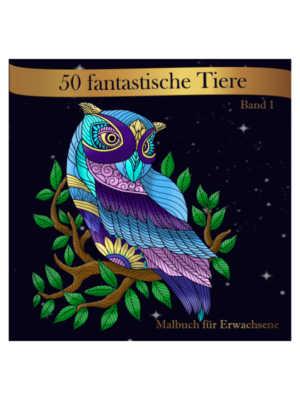 Cover Malbuch - 50 fantastische Tiere (Band 1)