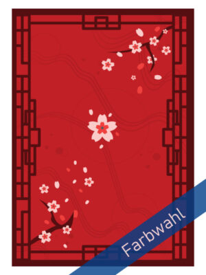 Notizbuch - Japanische Ornamente (Rot)