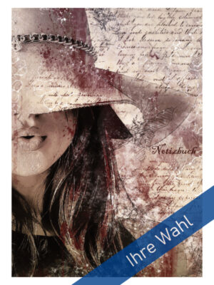 Notizbuch Frau mit Hut