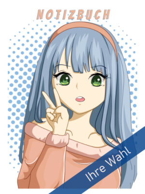 Notizbuch Mangagirl Punktehintergrund