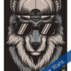 Notizbuch cooler Wolf