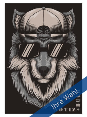 Notizbuch cooler Wolf